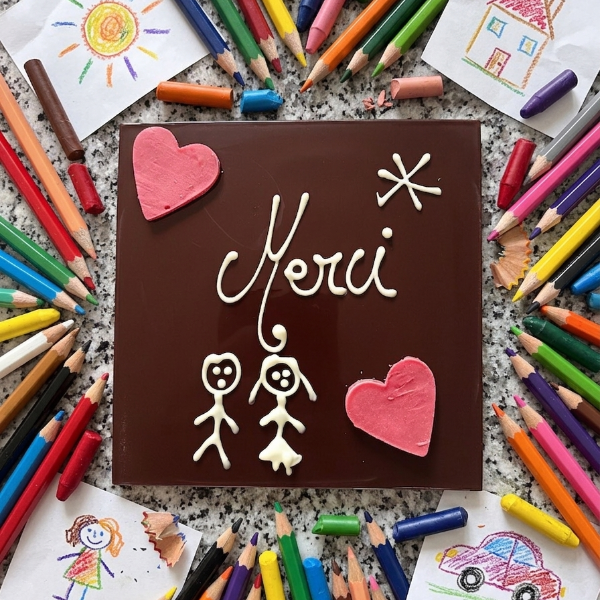 plaque personnalisée "merci"